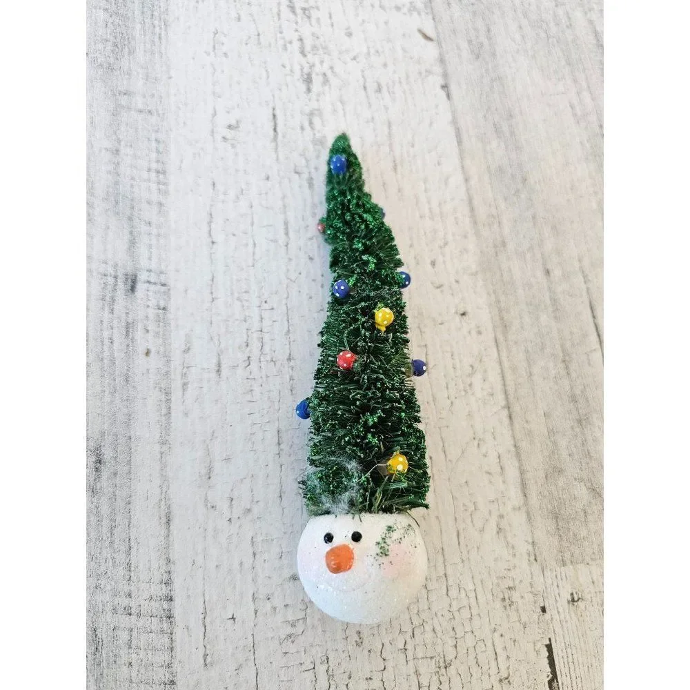 Snowman tree unique shabby chic decor ornament Xmas tree